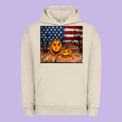 Halloween American Flag Tumbler Urban Hoodie Designed By Jasminsmagicworld