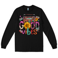 Black good vibes cassette boombox Long Sleeve Tee - FaDigitalArtStudio