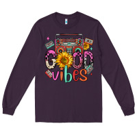 Plum good vibes cassette boombox Long Sleeve Tee - FaDigitalArtStudio