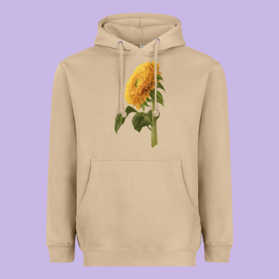 Teddy Bear Sunflower Heavyweight Hoodie Designed By Lillyallendesigns
