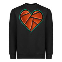 Black basketball heart Heavyweight Sweatshirt - texasbilliewilder