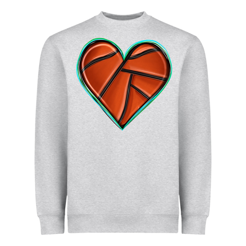 Basketball Heart Heavyweight Sweatshirt by texasbilliewilder | Teevron