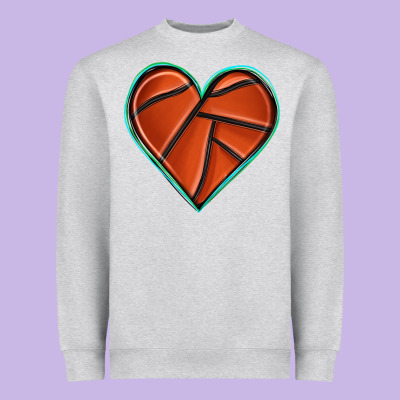Heavyweight Sweatshirt basketball heart