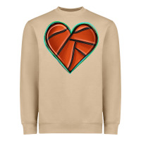 Mushroom basketball heart Heavyweight Sweatshirt - texasbilliewilder