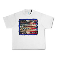 Lunar Rock american flag with cowhide background Urban Heavy Tee - RanaPortraitStore