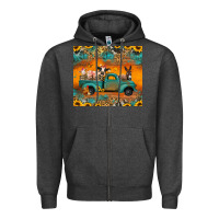 Charcoal Heather farm animals truck Zipper Hoodie - Jasminsmagicworld