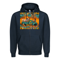 Navy farm animals truck Zipper Hoodie - Jasminsmagicworld