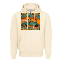 Sandshell farm animals truck Zipper Hoodie - Jasminsmagicworld
