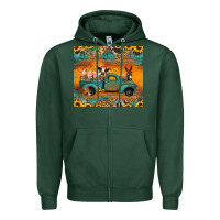 Sports Green farm animals truck Zipper Hoodie - Jasminsmagicworld