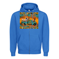 True Royal farm animals truck Zipper Hoodie - Jasminsmagicworld