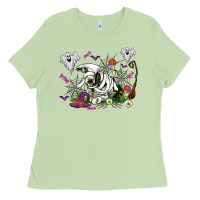 Matcha halloween cow and ghosts Ladies Tee - AdoDesignShop