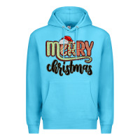 Ocean Blue merry christmas Premium Hoodie - MaliasSmallBusiness