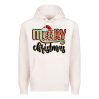 Pale Pink merry christmas Premium Hoodie - MaliasSmallBusiness