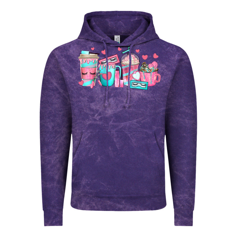 Lash Hustler Coffee Cups Vintage Hoodie by texasbilliewilder | Teevron