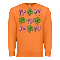 Carrot coquette bow clover st. patrick's day Premium Sweatshirt - MaliasSmallBusiness