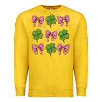 Lemon coquette bow clover st. patrick's day Premium Sweatshirt - MaliasSmallBusiness