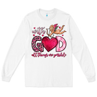 White with god all things are possible Long Sleeve Tee - OliviaCreatesArt