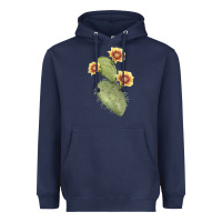 Navy opuntia phaeacantha Heavyweight Hoodie - LillyAllenDesigns