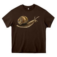 Chocolate Brown snail Heavy Core Tee - LillyAllenDesigns