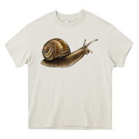 Cream snail Heavy Core Tee - LillyAllenDesigns