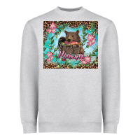 Heather Grey Mama bear haunting fish floral Heavyweight Sweatshirt - RanaPortraitStore
