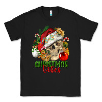 Black Christmas Vibes Human Skull Classic Tee - FaDigitalArtStudio
