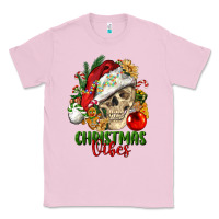Bubblegum Pink Christmas Vibes Human Skull Classic Tee - FaDigitalArtStudio