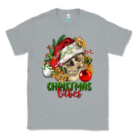 Heather Grey Christmas Vibes Human Skull Classic Tee - FaDigitalArtStudio