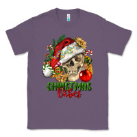 Lavender Christmas Vibes Human Skull Classic Tee - FaDigitalArtStudio