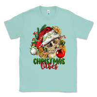 Seafoam Christmas Vibes Human Skull Classic Tee - FaDigitalArtStudio