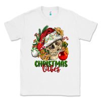 White Christmas Vibes Human Skull Classic Tee - FaDigitalArtStudio