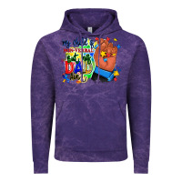 Cloud Purple my child is non verbal but his dad aint afro hand Vintage Hoodie - RanaPortraitStore