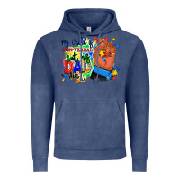 Vintage Denim my child is non verbal but his dad aint afro hand Vintage Hoodie - RanaPortraitStore
