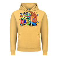 Vintage Mustard my child is non verbal but his dad aint afro hand Vintage Hoodie - RanaPortraitStore