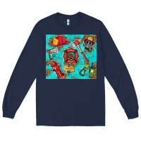Navy firefighter elementary Long Sleeve Tee - HRA Design Shop