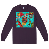 Plum firefighter elementary Long Sleeve Tee - HRA Design Shop
