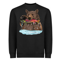 Black mama bear haunting fish Heavyweight Sweatshirt - RanaPortraitStore