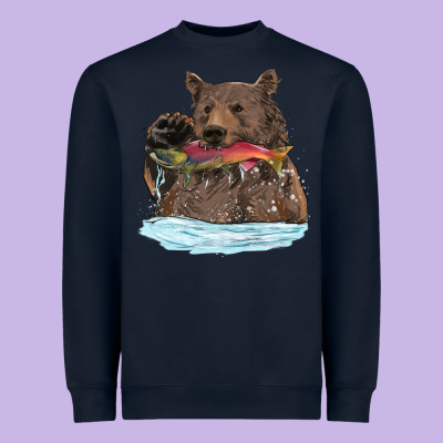 Heavyweight Sweatshirt mama bear haunting fish