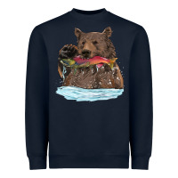 Navy mama bear haunting fish Heavyweight Sweatshirt - RanaPortraitStore