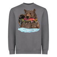 Storm mama bear haunting fish Heavyweight Sweatshirt - RanaPortraitStore