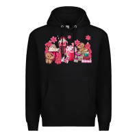 Black pink gingerbread coffee Premium Hoodie - MaliasSmallBusiness