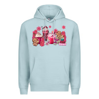 Blue Mist pink gingerbread coffee Premium Hoodie - MaliasSmallBusiness