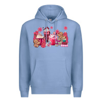 Colony Blue pink gingerbread coffee Premium Hoodie - MaliasSmallBusiness