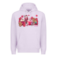 Lilac pink gingerbread coffee Premium Hoodie - MaliasSmallBusiness