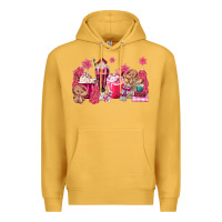 Mustard pink gingerbread coffee Premium Hoodie - MaliasSmallBusiness