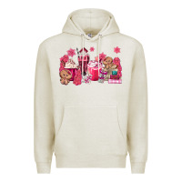 Oatmeal Heather pink gingerbread coffee Premium Hoodie - MaliasSmallBusiness