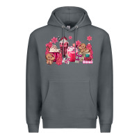 Rock pink gingerbread coffee Premium Hoodie - MaliasSmallBusiness