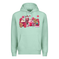 Seafoam pink gingerbread coffee Premium Hoodie - MaliasSmallBusiness