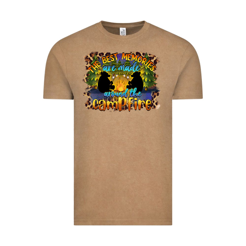 The Best Memories Are Made Around The Campfire Camping Vintage Tee by BarkalooDesign | Teevron