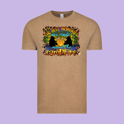 The Best Memories Are Made Around The Campfire Camping Vintage Tee Designed By Barkaloodesign